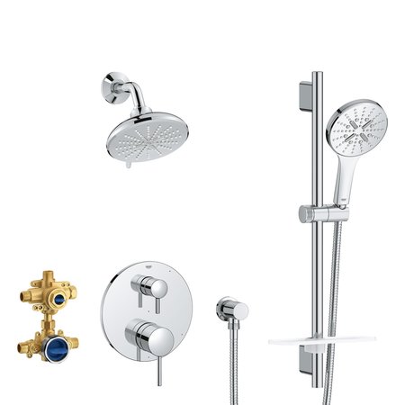 GROHE Timeless Pressure Balance Shower Set, Chrome 29431000